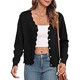 Teepie Women's Lightweight Cardigans Casual Long Sleeve V-Neck Button Print Sweaters Open Front Outerwear