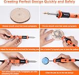 Preciva Wood Burning Kit Pyrography Pen 6 Tips Leather Soldering Iron view 5