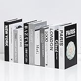YKYKJDG 12pcs Fake Books for Decoration Faux Books Black Room Decor Decorative Books for Coffee Table Decor Books Black and W