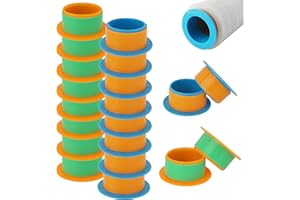 OVOV 10 Pairs Stretch Wrap Dispenser Shrink Wrap Handle Stretch Wrap Holder Stretch Film Wrap for Moving Plastic Hand Saver Fit for 3” Core (Blue+Orange)