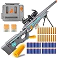 GINCHO Blast-N-Load Toy Gun: Enhanced Scope, Empty Shell Ejecting, Quick Dart Loading with 40 Soft Foam Darts, 20 Shells, 2 Magazines; Fun Foam Blaster for Kids of All Ages