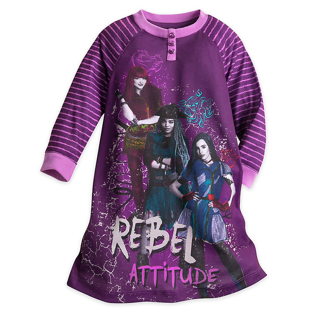 Disney Mal Uma And Evie Nightshirt For Kids Descendants