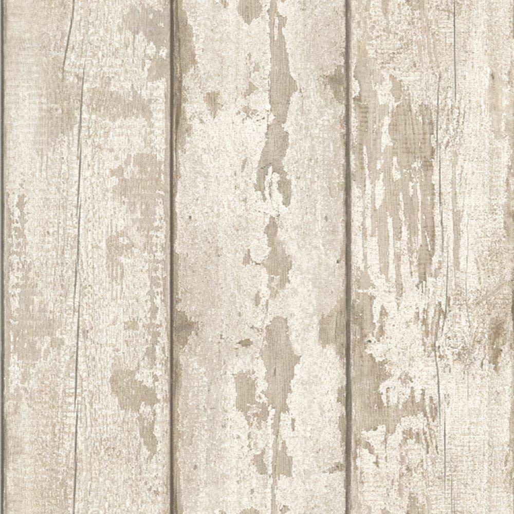 Arthouse | White Washed Wood Wallpaper | Realistic Photographic Wood Effect Wallpaper | Light and Spacious Room Design | 1005 x 53cm