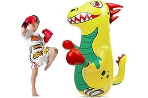 MAYYAD Inflatable Punching Bag for Kids - Bop Bag Inflatable Punching Toy - Inflatable Dinosaur with Instant Bounce Back Movement - Bottom Space Can Use Both Sand and Water