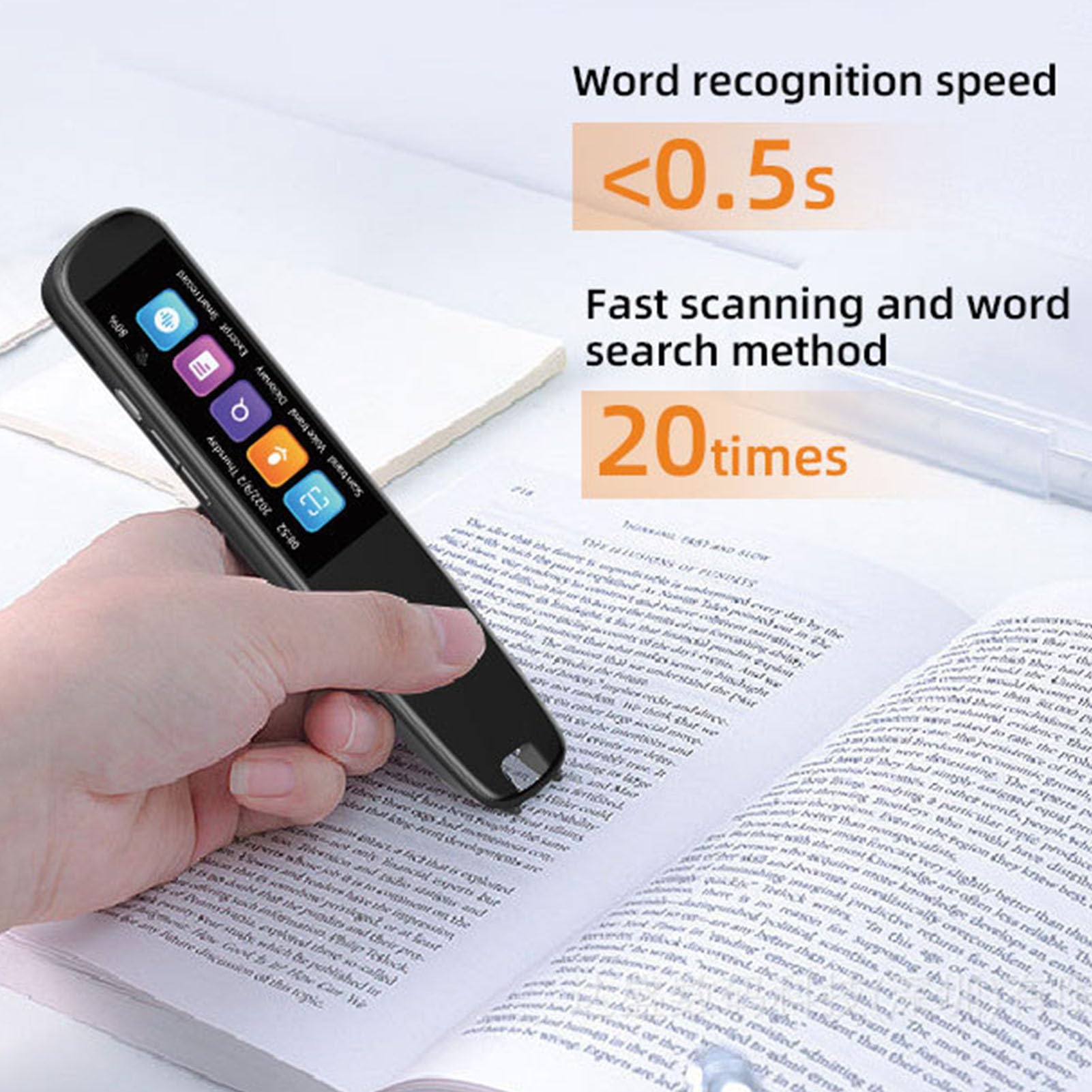 Language Translation Pen with OCR Scanning for Text Extract and Translation Offline & Online, Ideal for Learning and Travel, Supports 131 Languages, Portable Translation Device