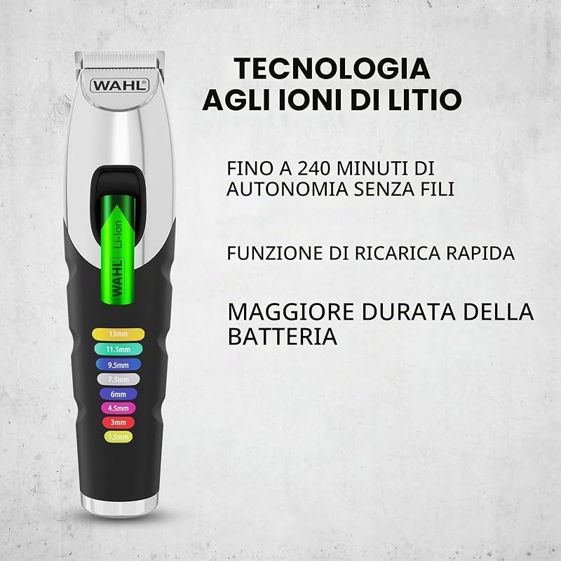 Color Trim Regolabarba con pettini codificati per colore