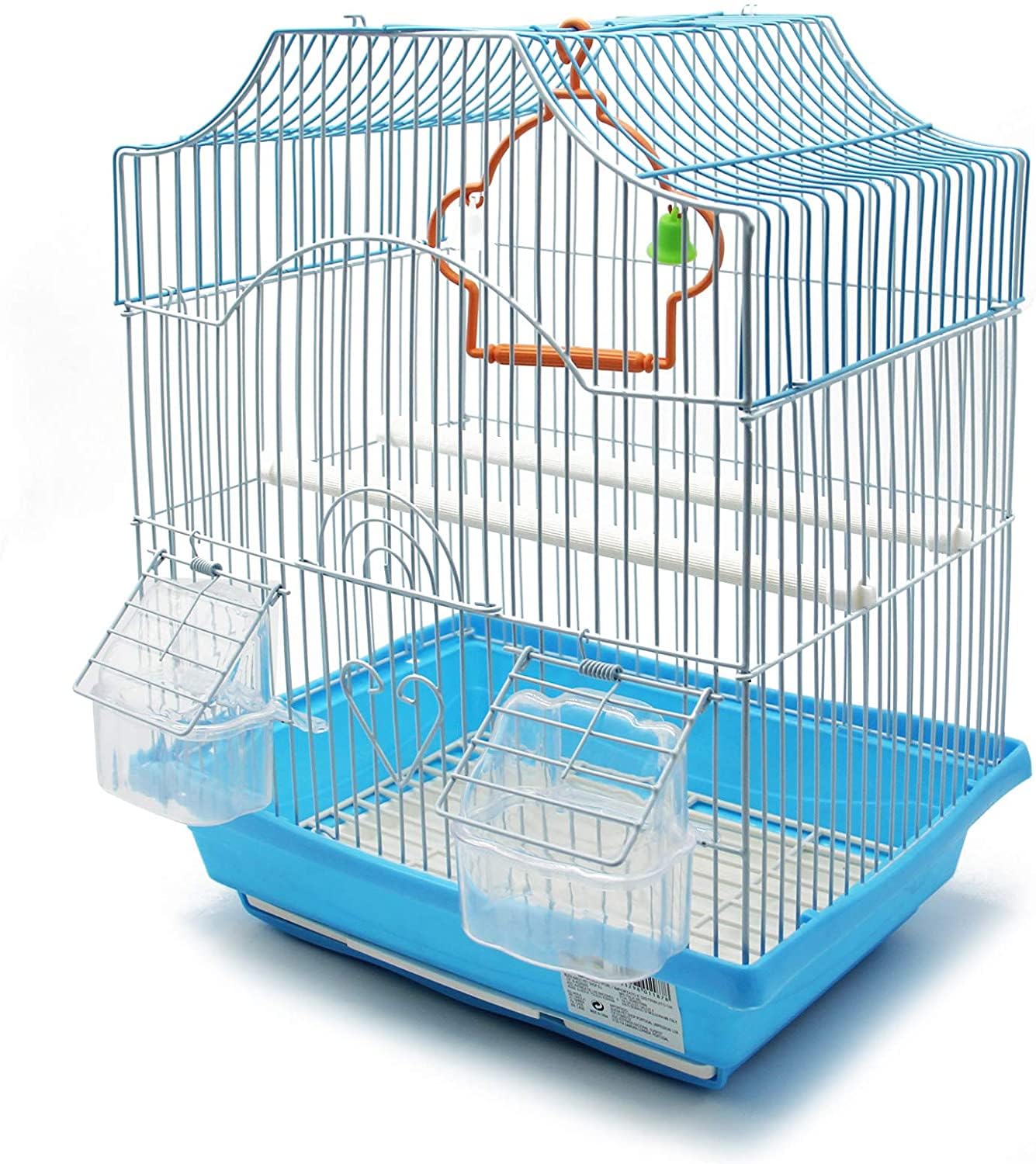 BPS Birdcage Bird Parakeet Canaries with Feeder Sprinkler Jumping Perches for Rest Random Colour BPS-1187 x 1
