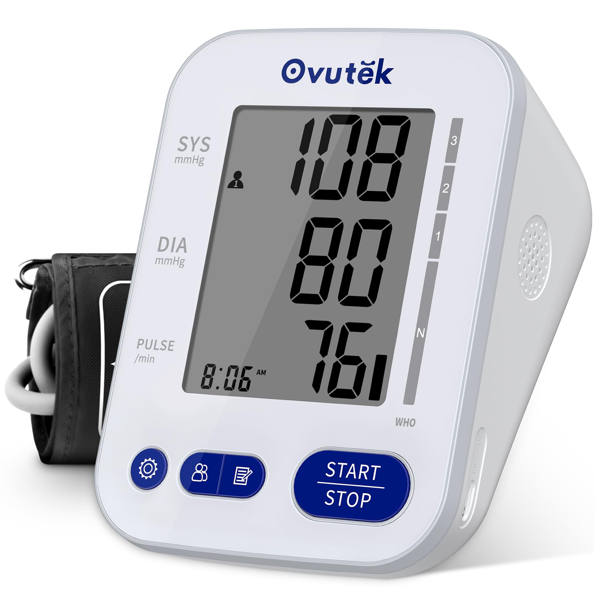 Photo 1 of OVUTEK Blood Pressure Monitors for Home Use FSA HSA Eligible, Large BP Cuff with 240 Memories for 2 Users, Upper Arm Blood Pressure Machine, Accurate BP Monitor with Batteries Type-C Cable