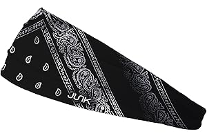JUNK Brands Big Bang Lite Bandana Headband - Moisture-Wicking, Performance Fabric, Non-Slip, Sports Sweatband for Men & Women - One Size