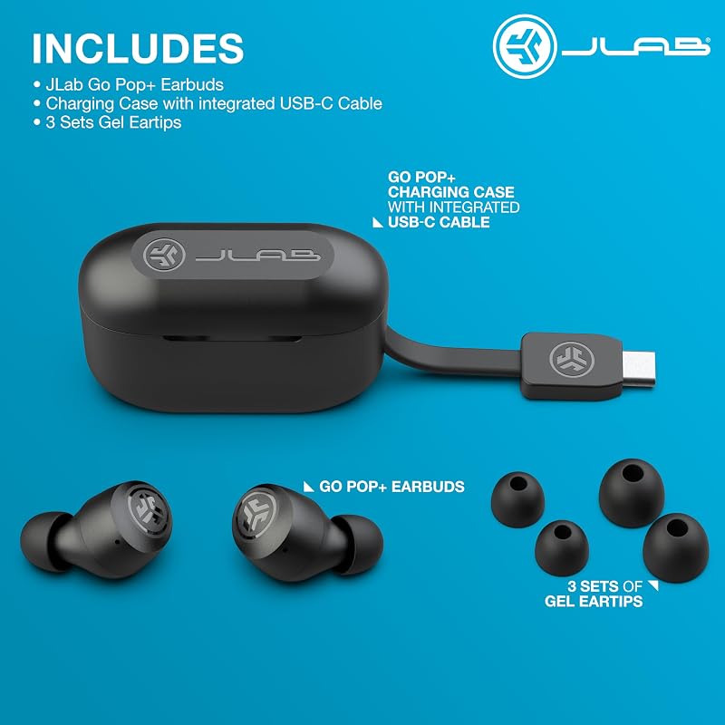 Go Air Pop+ True Wireless Kopfhörer - Bluetooth, Mitternachtsschwarz