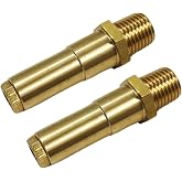 MENSI Gas Fryer Nozzle Orifice Replacement Repair Parts Size 0.043" Holes Non Universal, 1/4" NPT Male Thread, 2 Packs
