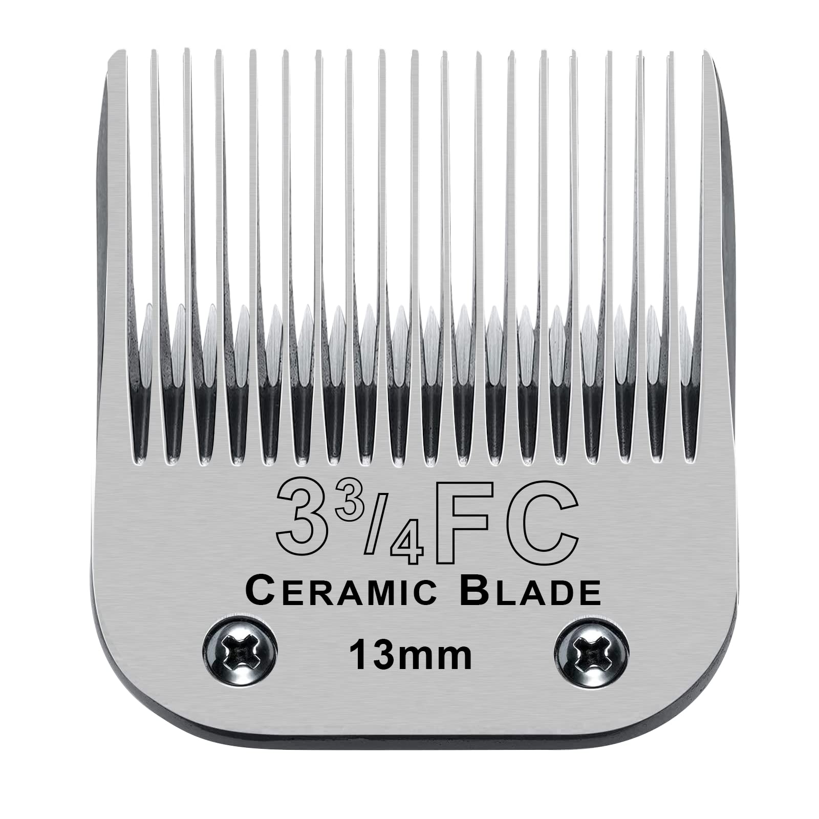 Detachable Pet Dog Grooming Clipper Ceramic Blades,Compatible with Andis Size 3-3/4FC Cut Length 1/2"(13mm),Compatible with Oster A5,Wahl KM10 Series Clippers