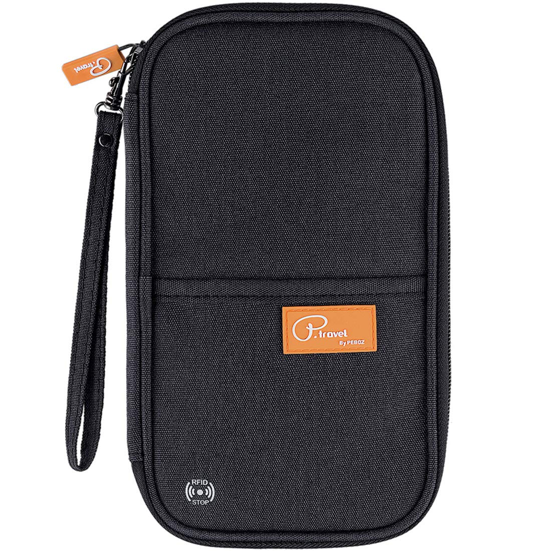 ManKn Travel Wallet Family Passport Holder RFID Blocking Document Organizer Case with Removable Hand Strap for Men Women, Flight Ticket Credit ID Cards Cash Pouch Money Bag