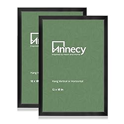 Annecy 12x18 Picture Frame Black（2 Pack）, 12 x