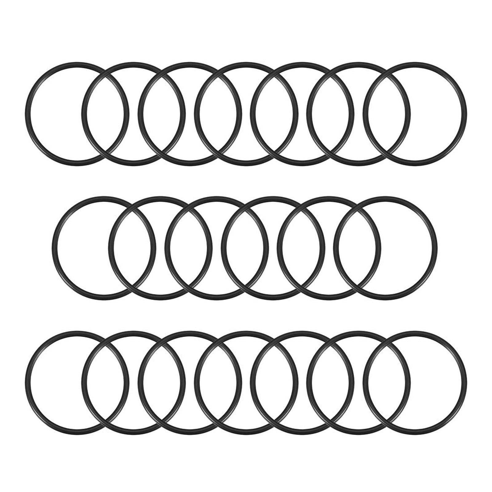 TOP-VIGOR 20Pcs Nitrile Rubber O-Rings, 32mm OD 28mm ID 2mm Width Metric Sealing Gasket, Rubber Washers O Rings Spacers for Faucet Plumbing Automotive Repair, Black
