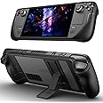 JSAUX Kickstand Case Compatible with Steam Deck/OLED, PC0105 Upgrade The Adjustable Angle Stand for Steam Deck Cover TPU Prot