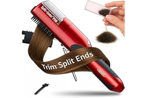 Split-Ender Pro 2 - Original Professional Beauty Tool - Cordless Split End Hair Trimmer for Damaged, Dry, Brittle, Frizzy, Curly or Straight Hair (Red)