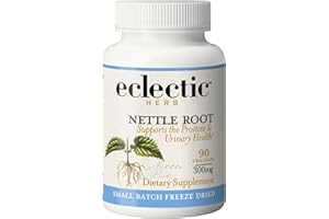 Eclectic Institute Raw Fresh Freeze-Dried Non-GMO Nettle Root | Prostate, Urinary Tract, and Male Support | 90 CT (250 mg)
