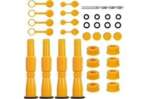 ESPLORATORI Gas Can Nozzle Replacement Kit,Gas Can Spout Replacement Fits 5 Gallon Gasoline Cans,with Flexible Nozzles,Screw Collar Caps(33 Pcs)