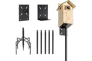 RETANG 92 Inch Heavy Duty Birdhouse Pole for Outdoors with 5-Prong Base, Bird Feeder Stand/Post, Adjustable Bird House Poles, Weather Station Mounting Kit (Birdhouse Not Included)