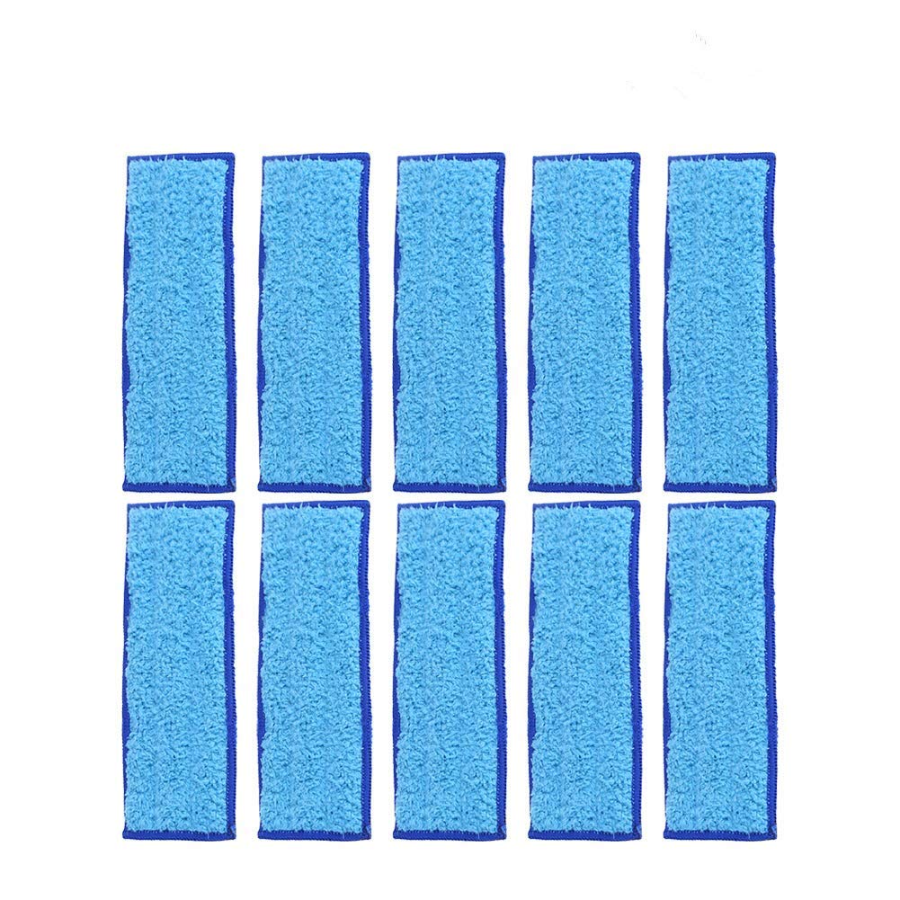 Zerodis 185 x 70mm 10 Pcs Soft Microfiber Mopping Pads Washable and Reusable Mop Cloth for 240/241(Blue)