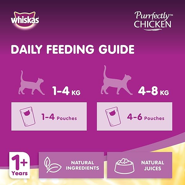 WHISKAS PURRFECTLY CHICKEN WET CAT FOOD CHICKEN ENTREE FLAVOR 3 OUNCES (24 COUNT)