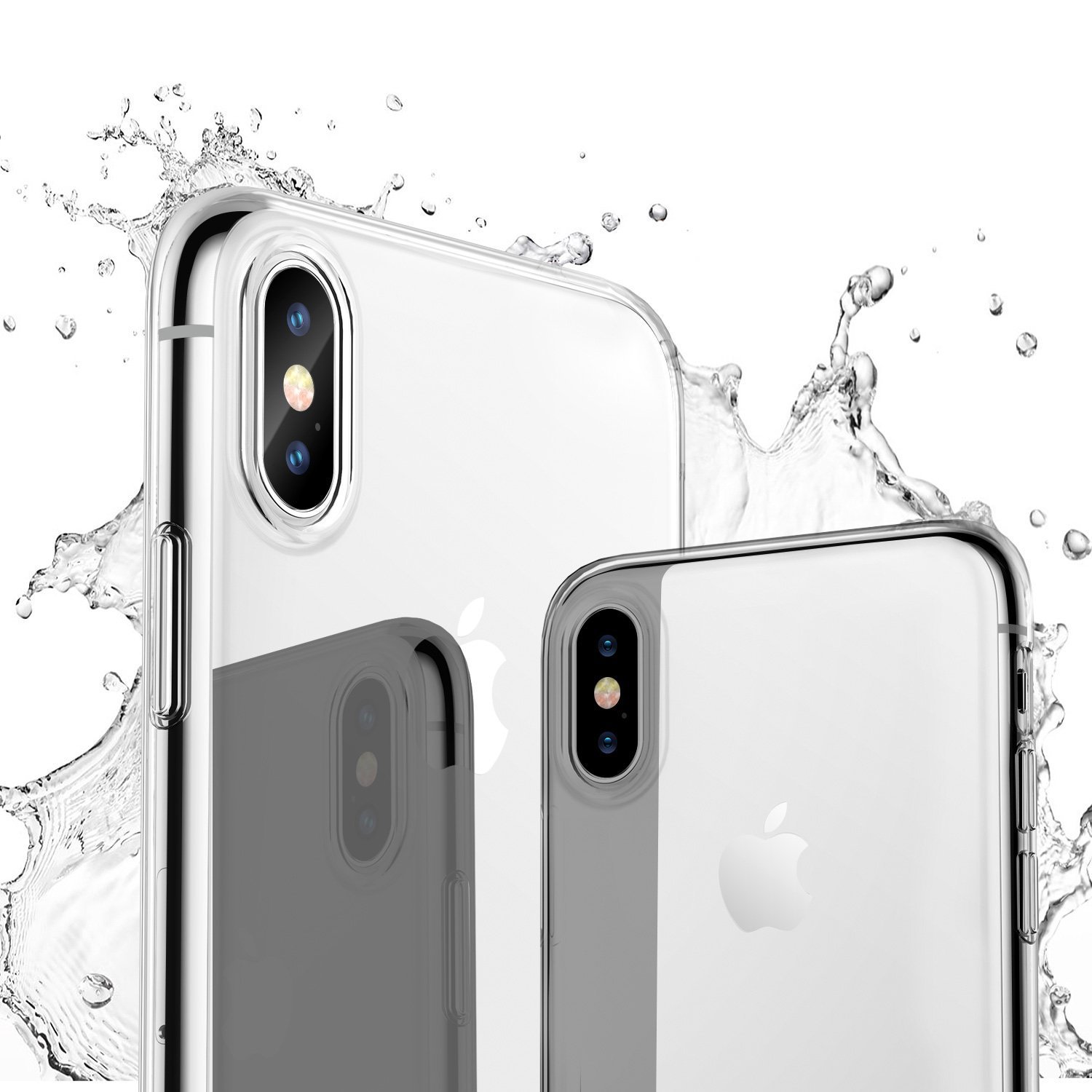 iPhone X Case, Shock-Absorption Bumper and Anti-Scratch Silicone Protective Phone Case Clear Back Phone Cover for iPhone X