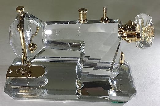 Cristal figura de máquina de coser en caja de regalo: Amazon.es: Hogar
