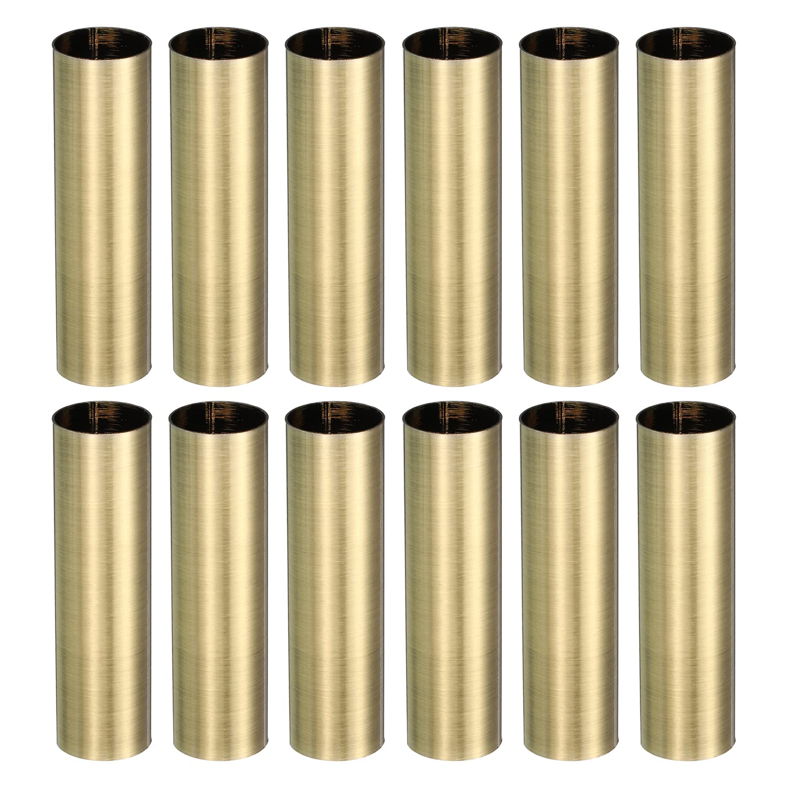 Photo 1 of MECCANIXITY E12 Candle Socket Covers, 3.1 Inch Tall Metal Chandelier Sleeves Candelabra Base Sockets Fit to Most Chandeliers, Bronze 12 Pcs