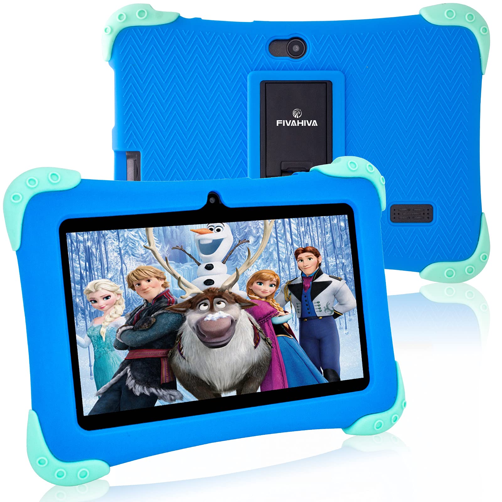 Fivahiva Kids Tablet 7" HD Display Android 12 with Proof Case, 2GB+32GB/WIFI/Bluetooth/Parental Control/Dual Camera, Children for Ages 3-10