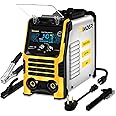 SSIMDER ARC Welder With Pulse Stick 140A 3 in 1 ARC/PULSE Stick/LIFT TIG Welding Machine 110V/220V Hot Start ARC Force VRD MMA Pulse Frequency Adjustable Portable Welder Machine with LCD IGBT Inverter