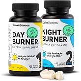 ColonBroom Day & Night Burner Supplements, Pills for Women/Men with Inulin, L-carnitine, Coenzyme Q 10, Grain of Paradise and More, Colon Broom 60 Vegan Capsules Per Container