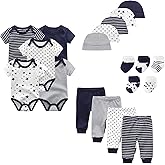 JELYLOVE Unisex Baby Boy Girl Layette Sets Bodysuits Pants And Accessories 19 Packs Comfort Infant Outfit New Born Essentials