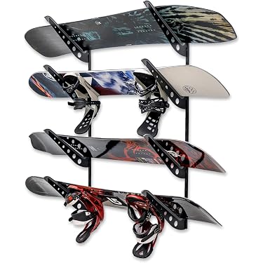 Support Mural En Bois Pour Planche De Surf, Snowboard, Longboard - Design élégant Et Robuste (noir) - 10