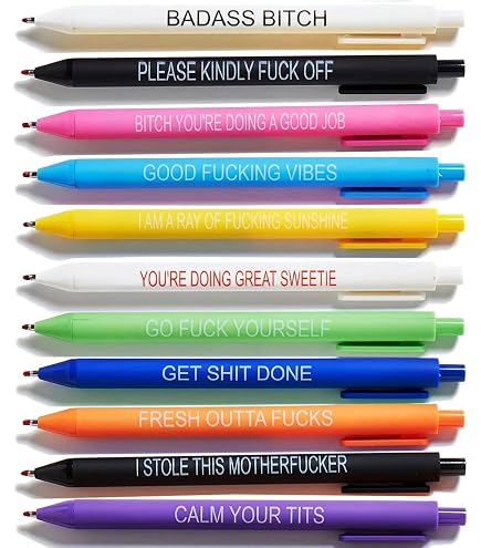 Tongue In Peach Kugelschreiber Mit Lustigem Spruch - Push-Pen, Schwarze Tinte, Perfekt Als Geschenk