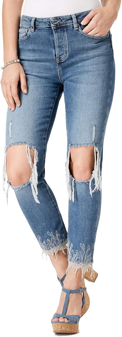 guess embroidered jeans