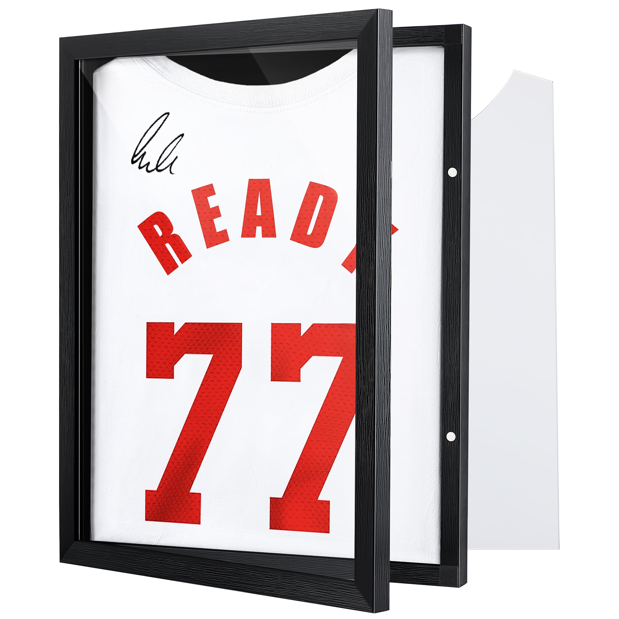 Photo 1 of 1 Pack T Shirt Display Frame, Bigger 18" x 14" Shadow Box Black T Shirt Frame with 98% UV Protection Acrylic, 1" Depth of Usable Space Shadow Box, Display Case for Shirts, Jerseys, Memorabilia