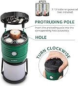 Lepro 1100 Lumen Battery Camping Lantern Dimmable Warm White Daylight Power view 4