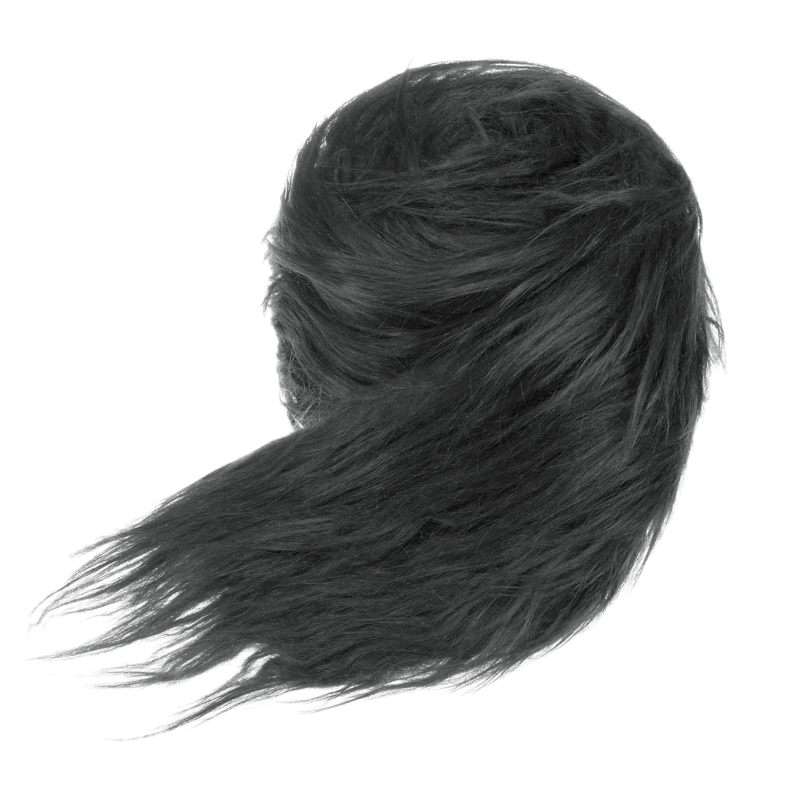 M METERXITY Faux Fur Fabric Precut Strips, 59x4 Inch Plush Faux Fur Fabric Square Fluffy Fuzzy Craft Fur for DIY Crafts/Christmas/Halloween Gnome Beard/Cosplay [Black]