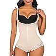 SHAPERX Shapewear for Women Tummy Control Fajas Colombianas Body Shaper Zipper Open Bust Bodysuit