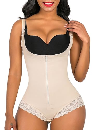 SHAPERX Women's Sexy Lace up Back Satin Overbust Corset Waist