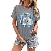 Football Shirts for Women Football Team Fan Tshirts Game Day Outfits Casual Sport Short Tee Tops