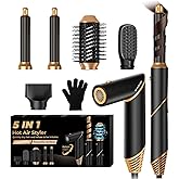 5 in 1 Blow Dryer Brush,Hair Dryer Brush with Detachable Air Styler,Negative Ionic Magic Hair Styler,Hot Air Brush for Women Volumizer,Straightener,Drying