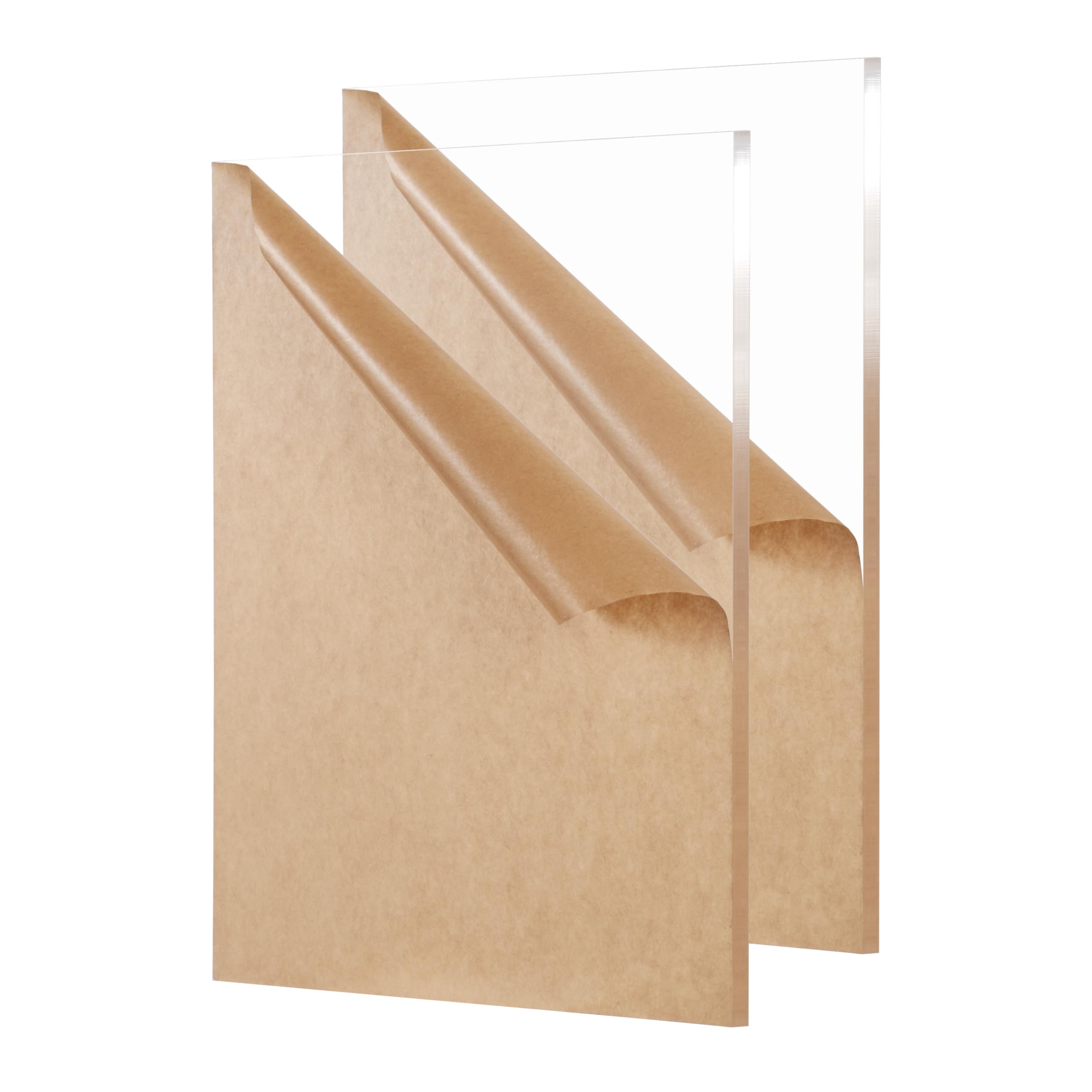 Photo 1 of KAITELA Clear Acrylic Sheet 12" x 16" x 1/4" Thick (6mm) Cast Plexiglass Board for Craft Projects, Signage, Laser Cutting, Engraving, Home Decor, Pack of 2