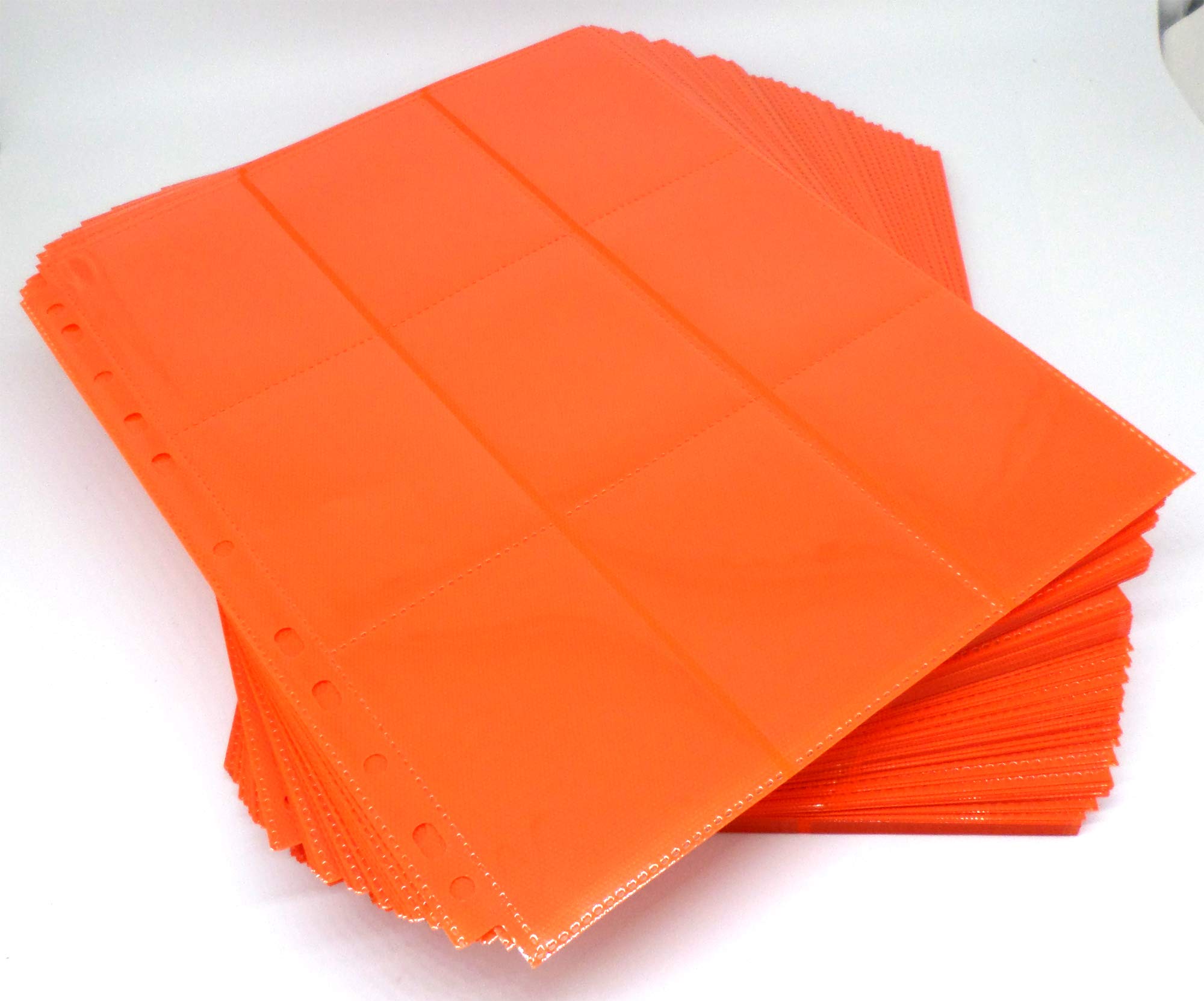 docsmagic.de 100 18-Pocket Pages Orange - Sideloading - 11 Holes - MTG PKM YGO