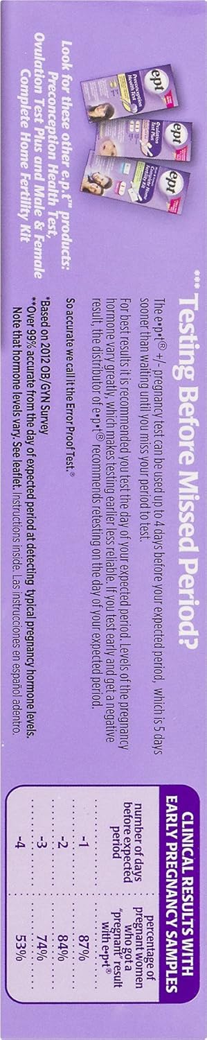 E P T Schwangerschaftstest Fruhtest 2 Stuck Amazon De Gewerbe Industrie Wissenschaft