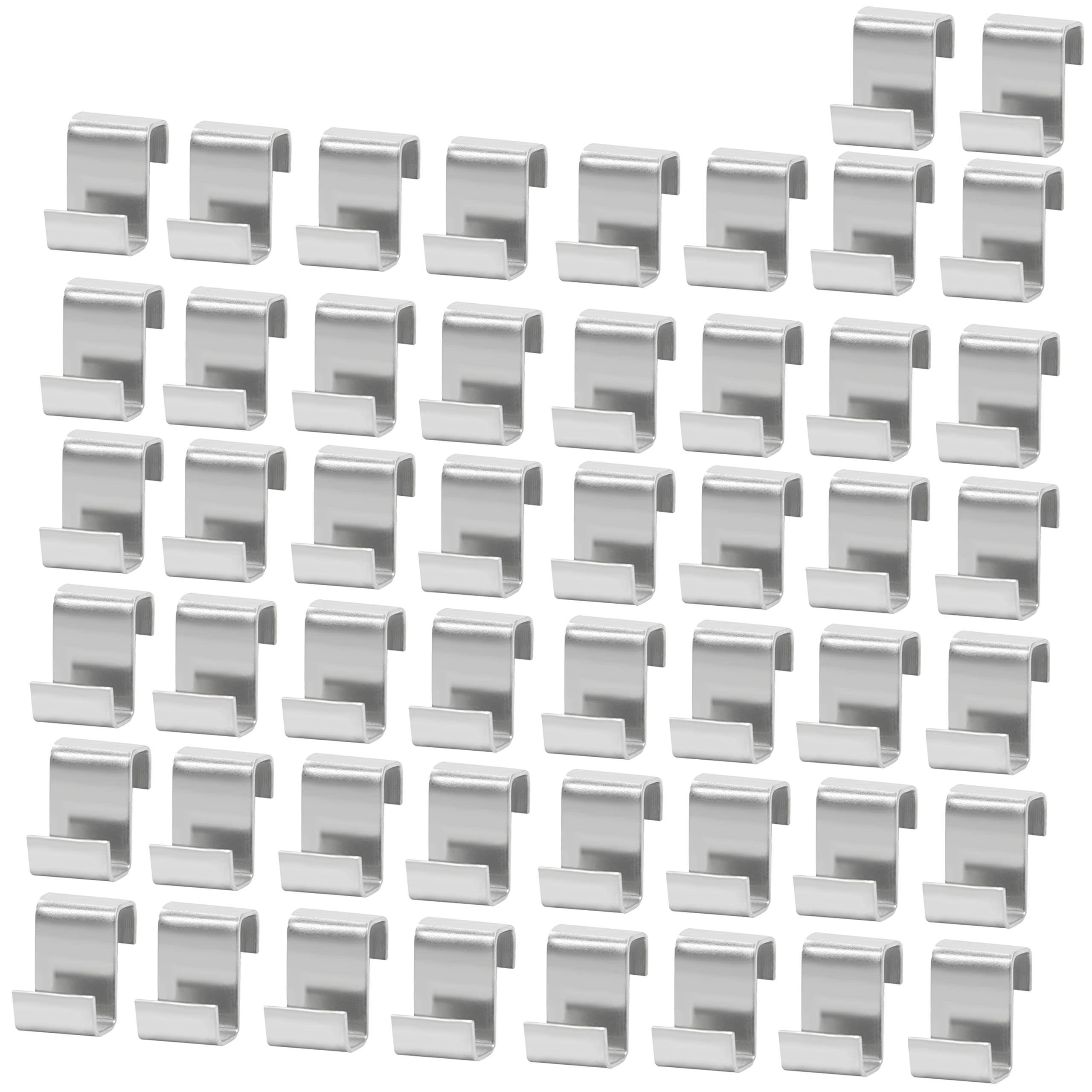 Zayin Greenhouse Clips, 50Pcs Stainless Steel Z Glazing Clips, Window Pane Fixings Hanging Clips, Replacement Greenhouse Glass Hooks Accessories