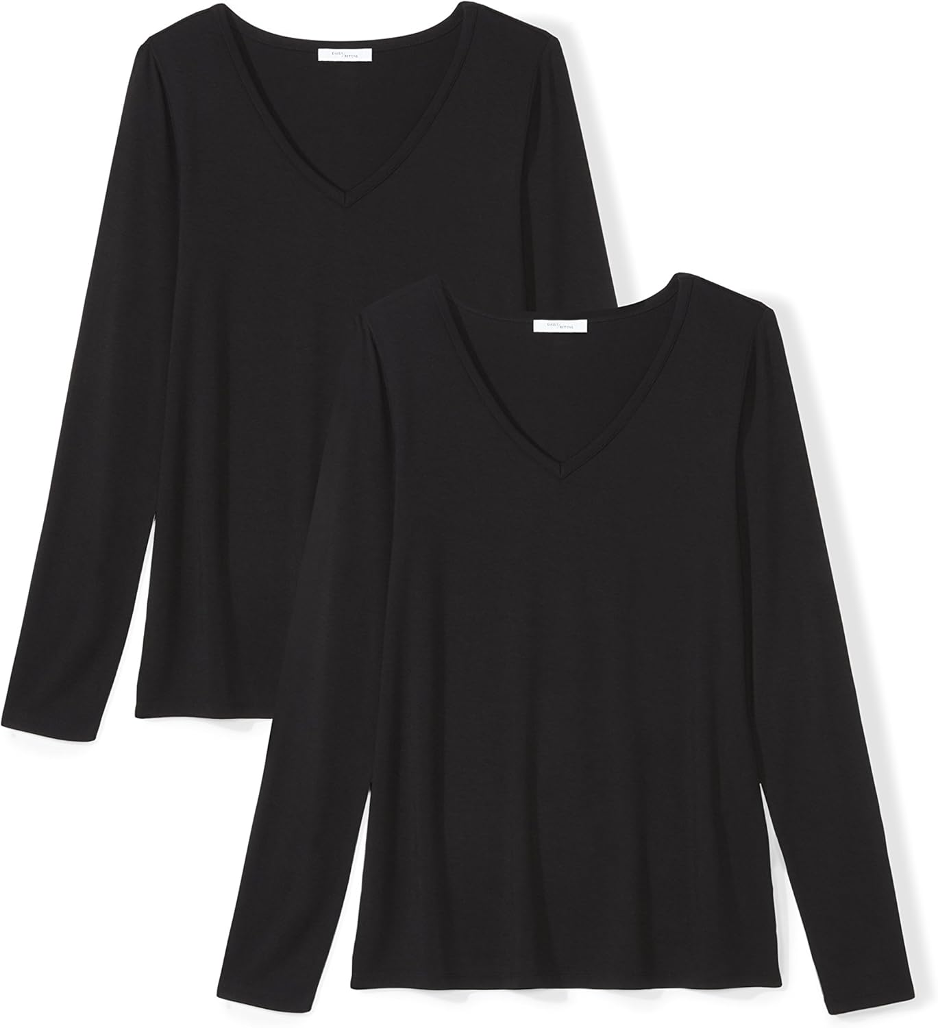 Amazon Brand - Daily Ritual Women's Jersey Long-Sleeve V-Neck T-Shirt