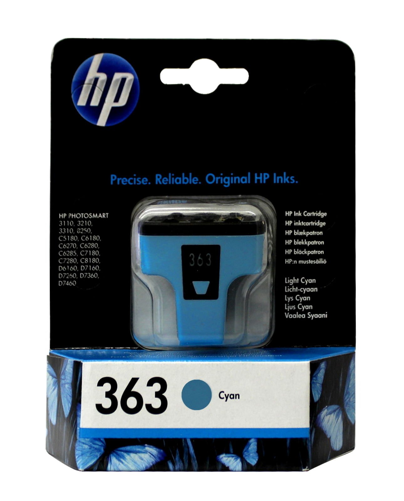 HP C8771EE 363 Original Ink Cartridge, Cyan, Single Pack