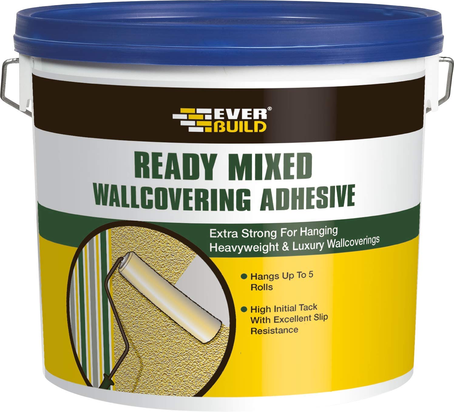 Everbuild Wall Covering Adhesive – Ready Mixed – Easy To Apply – Anti-Fungal – 4.5kg